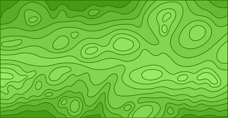 Abstract vector topographic map in green colorsのイラスト素材