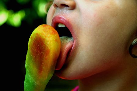 Give me lickの写真素材