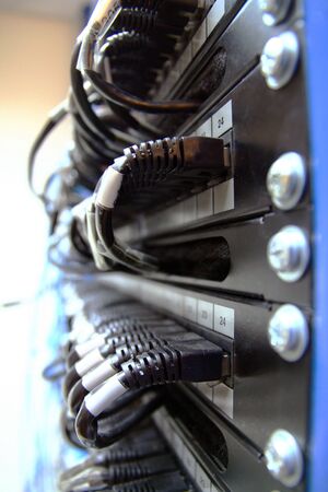 Ethernet panel with rj45 connectors