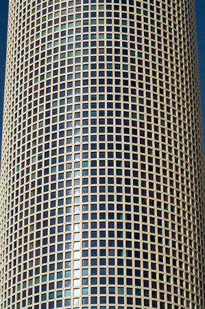 windows of the round building of Azrieli Centerの写真素材