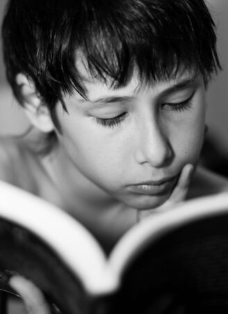 reading book childの写真素材