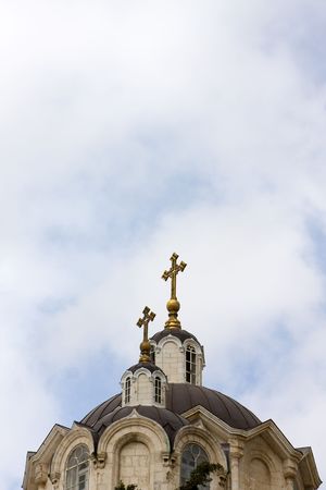fragment of The Holy Trinity church in the Russian Compound, Jerusalem, Israel