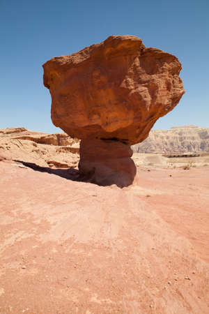 moment of old mountain, Timna Valley near Eilat, south of Israelの写真素材