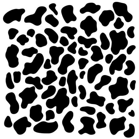 Cow skin texture seamless pattern. Spot background. Vector design illustration. Farm animal textural banner.のイラスト素材