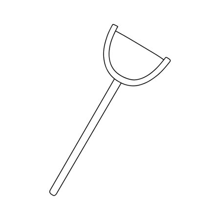 Dental Flosser outline sketch. Vector doodle line illustration isolated on white background.のイラスト素材