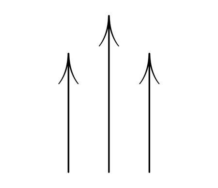 Arrow line icons. Vector sign isolated. Doodle arrowsのイラスト素材