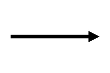 Straight long arrow pointing right. Arrow shape elementのイラスト素材