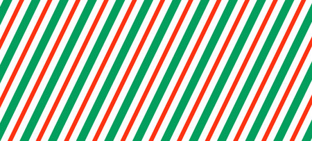 Christmas candy cane striped pattern. Green and red background. Peppermint caramel diagonal print for gift paperのイラスト素材