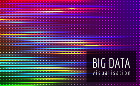 Big data flow vector complex visualisation.のイラスト素材