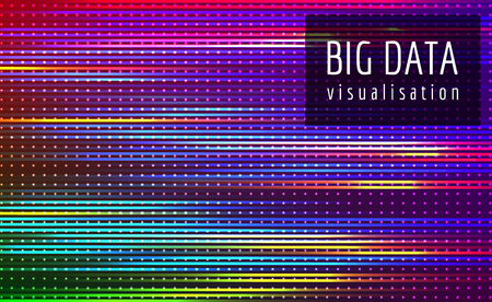 Big data flow vector complex visualisation.のイラスト素材