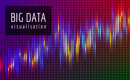 Big data flow vector complex visualisation.のイラスト素材