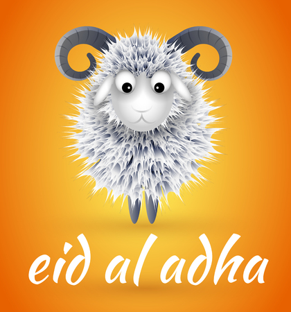 Muslim holiday Eid al-Adhaのイラスト素材