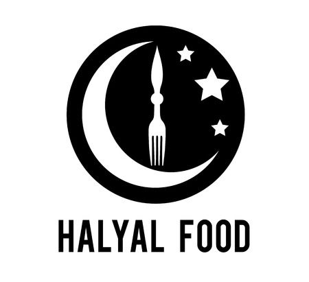 Halal food signのイラスト素材