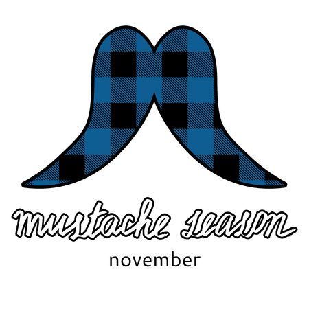 Mustache vector logoのイラスト素材