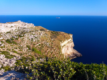 Dingli cliffs and Fifla islandの写真素材