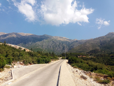 Albania mountains roadの写真素材