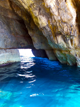 Malta Blue Grotto caveの写真素材