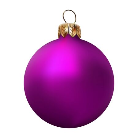 lilac Realistic Christmas tree ballのイラスト素材