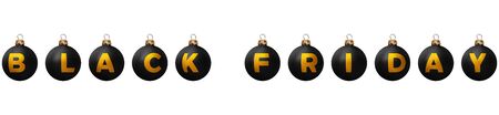Black friday sale copy on christmas ballのイラスト素材