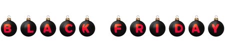 Black friday sale copy on christmas ballのイラスト素材
