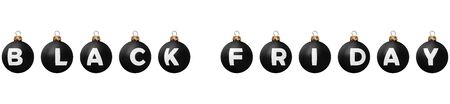 Black friday sale copy on christmas ballのイラスト素材