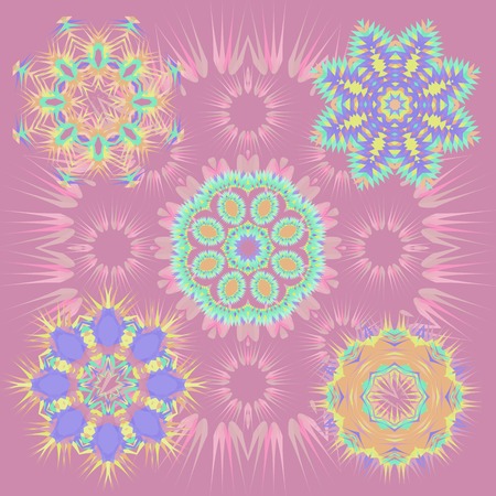 Round Patterns Vector Illustrationのイラスト素材