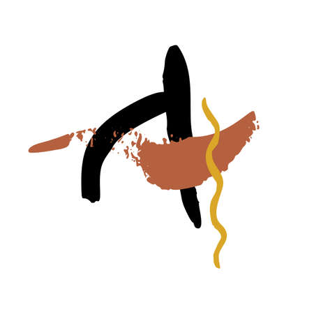 Bohemian abstract vintage print. Abstraction icon. Isolated on white background.のイラスト素材