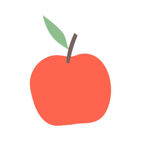 Simple boho fruit apple. Isolated on white background.のイラスト素材