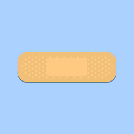 Sticking plaster on a blue background