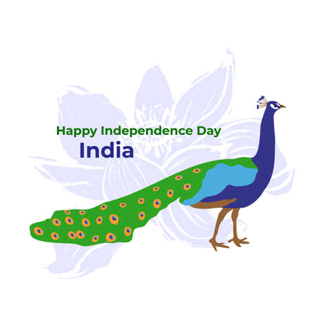 Card with text Happy independence day Indiaのイラスト素材