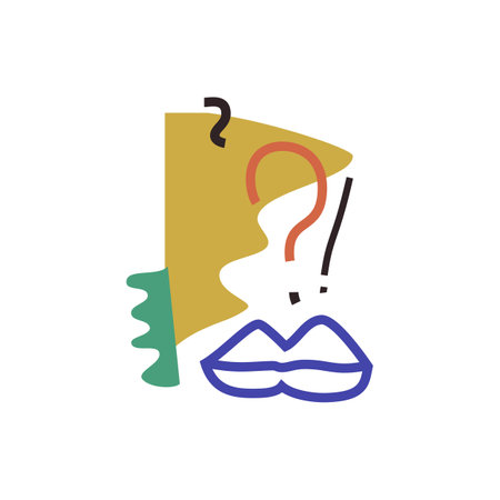 Modern abstract geometric shapes arrangement on whiteのイラスト素材