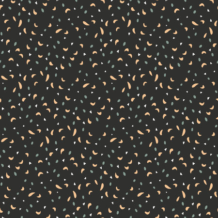 seamless pattern with pastel dots on black backgroundのイラスト素材