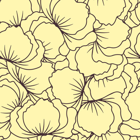 Retro seamless pattern with flowersのイラスト素材