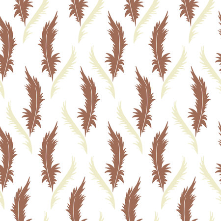 seamless pattern with colorful leaves on white backgroundのイラスト素材