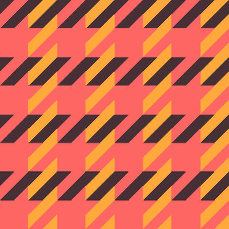 Seamless houndstooth texture. Colorful checkered patternのイラスト素材