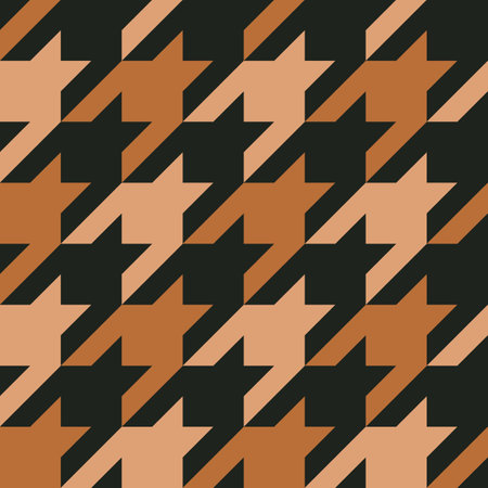 Seamless houndstooth texture. Brown checkered pattern