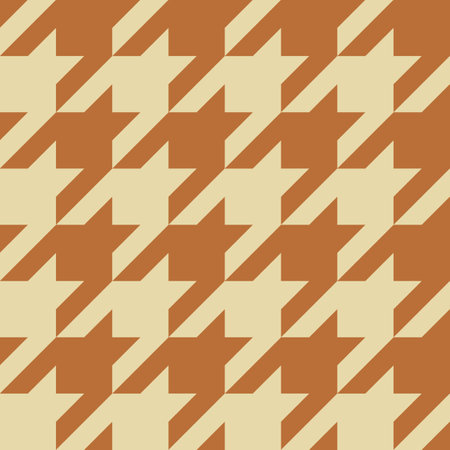 Seamless houndstooth texture. Brown checkered patternのイラスト素材