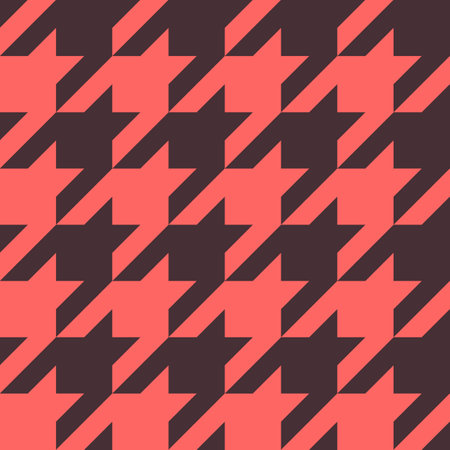 Seamless houndstooth texture. Pink and brown checkered pattern