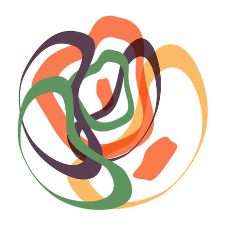 Colorful abstract shapes on white background. Vector illustration for designのイラスト素材