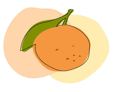 Abstract orange vector illustration. For web-design, posters, prints decorationsのイラスト素材