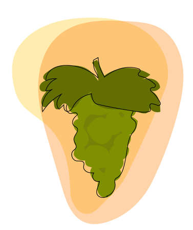 Abstract grape vector illustration. For web-design, posters, prints decortaionsのイラスト素材
