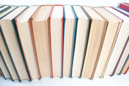 A row of books