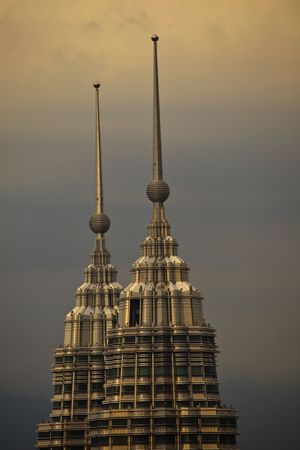 Top of Towers in Kuala Lumpur, Malaysia at Twilight