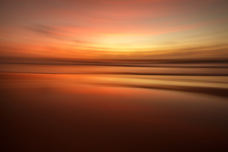 motion blurred colorful sunsetの写真素材