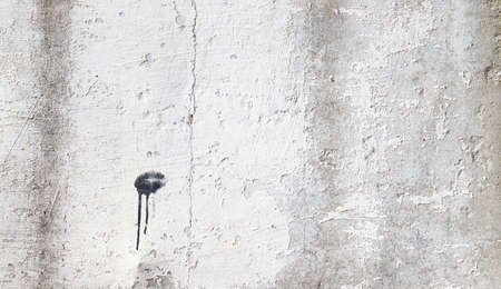 Gray concrete wall with cracks in the old whitewash.の写真素材