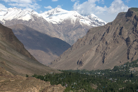 Mountains of Tajikistan. Pamir near Khorogの写真素材