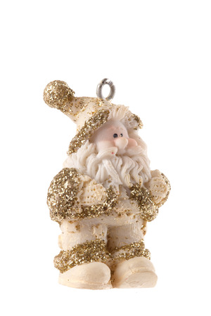 leprechaun christmas decoration ball isolated on whiteの写真素材