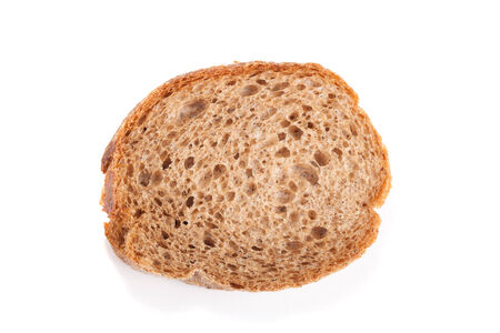 a piece of black baguette isolated on white backgroundの写真素材