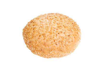 bread with sesame isolated on white backgroundの写真素材