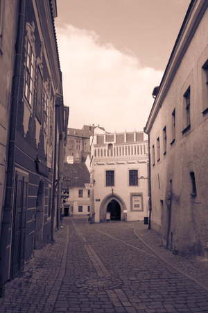 street of the ancient city.tintedの写真素材